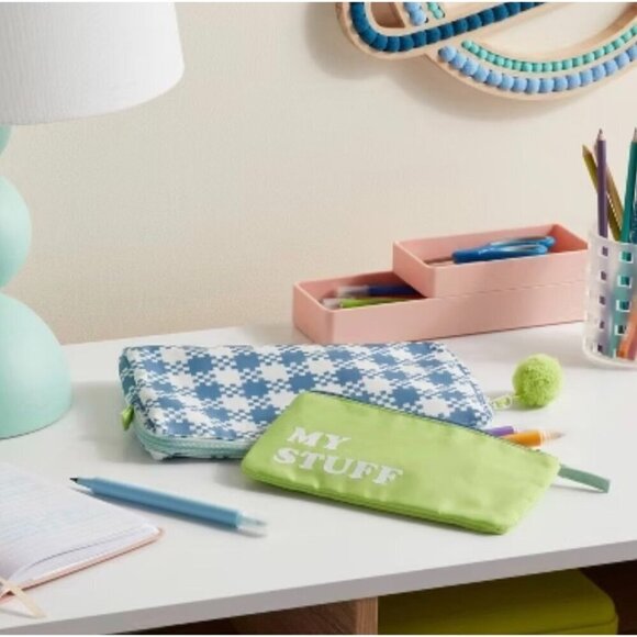 Target 2pk Kids' Houndstooth and My Stuff Gifting Pouch Set - Pillowfort™  B8 - Picture 3 of 5